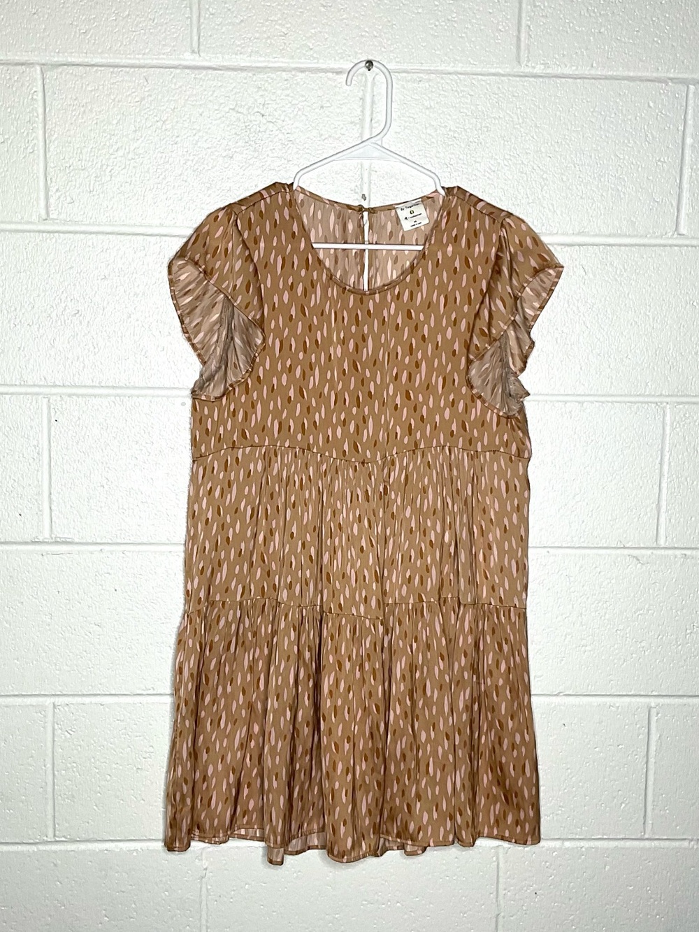 < Anthropologie By Together Copper Color Mini Dress With Flutter Sleeves >